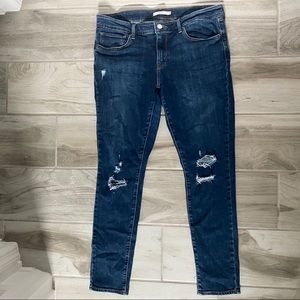 Levi’s ripped dark wash skinny jeans
